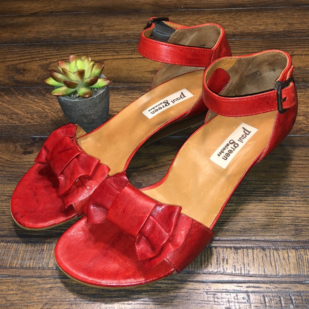 Paul Green Red Sandals